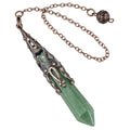 Natural Crystal Spiritual Pendulum Hexagonal Column Chakra Real Gems Point Hexagonal Copper Column Pendant Reiki Yoga Jewelry