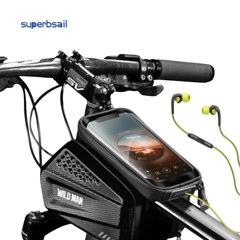 Superbsail Wildman MTB 3 in 1 Bike Bags Waterproof Cycling Bag with TPU Touch Screen Phone Holder Bicycle Accessories