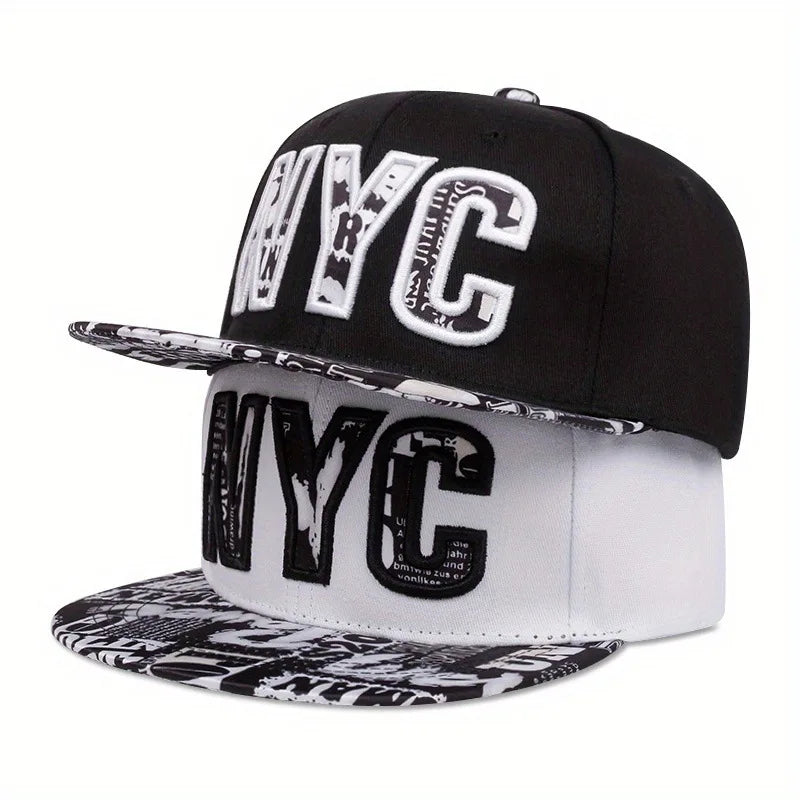 OEM Custom Unisex 100% Cotton 6-Panel Flat Bill Sports Snapback Fitted Cap Hip-hop Fashion Embroidery Logo Outdoor Beach Travel