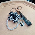 2025 New Flower Handmade Weave Pearl Chain Keychain Pendant Handbag Pendant Accessories Women's Gift