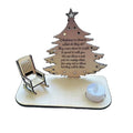 Custom Laser Cut Christmas  Remembrance Gifts Wood Memorial Tealight Candle Holder in Heaven for Christmas Gifts