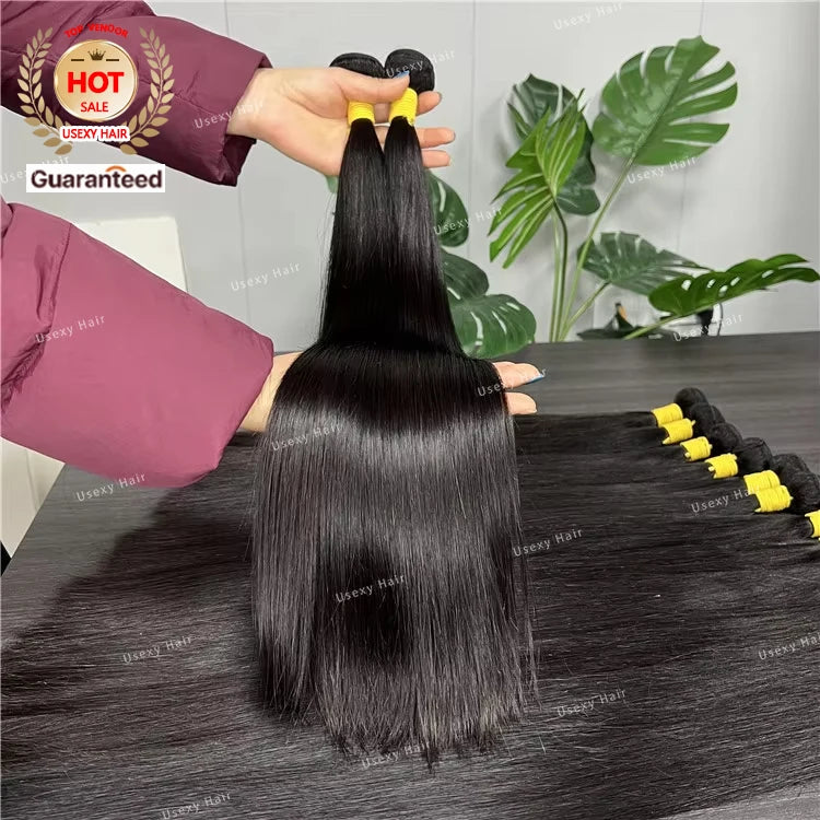Stock 12A Grade Human Hair Bundles Extension Wholesale Raw Peruvian Cuticle Aligned Virgin Human Hair Bundles Human Hair Vendor