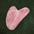 Huiying Full Body Massager Rose Quartz Natural Crystal Heart Stone Facial Gua Sha Scraping Board