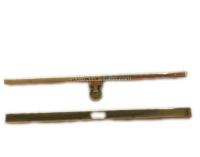 Factory Wholesale 7 Inch Metal Straight Channel Wallet Frame Diva Purse Frame Wallet Clasp With Screw
