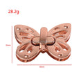 Metal Handbag Purse Butterfly Shape Twist Turn Lock Hardware Closure Clasp