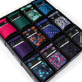 Formal Dress Neck Ties for Mens Black Necktie With Ties Clip Gift Set Neckties Hanky Cufflinks 4pcs Suits for Party Wedding MegaBDM
