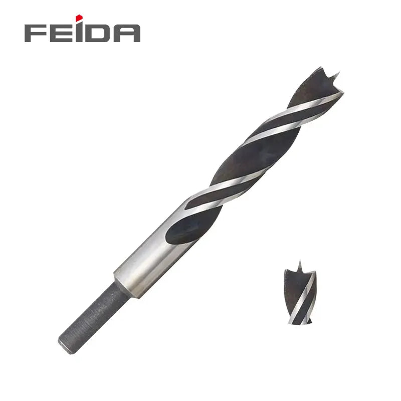 FEIDA Woodworking Twist Drill Bits Brad Point for High Speed Steel Wood Precision Dowelling Drilling with 3-Year Warranty