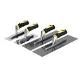 CROWNMAN Professional Industrial Stainless Steel Squared Plastic Handle Set Masonry Painting Concrete Bricklaying Plastering