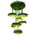 High Ceilings Metal Pendant Light Wholesale Modern Green Plants Chandelier for Restaurant Bars Weddings Decor