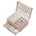 Wholesale Luxury Large Custom Jewellery Box With Logo PU Leather Big Bracelet Earring Necklace Ring Jewelry Organizer Gift Case
