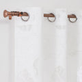 White Floral Lace Knitted Design Semi Sheer Curtains Drapes for Home Living Room Bedroom Factory Wholesale