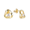 Designer 18k Gold Plated Handmade Stud Copper Brass Earring