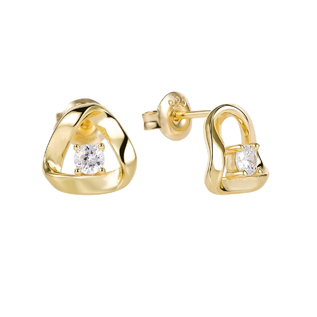 Designer 18k Gold Plated Handmade Stud Copper Brass Earring