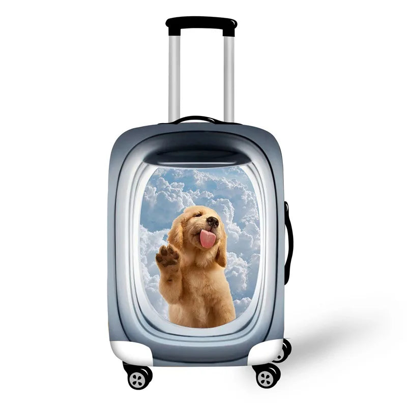 Custom Printed Elastic Spandex Polyester Luggage Cover Cheap Protective Fabric Suitcase Cover for Traveling