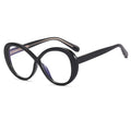 2023 Fashion Classic Retro Eyewear Women Wholesale Luxury TR90 Round Oversized Blue Light Glasses Custom Gafas logo