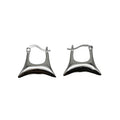 Wish Jewelry Simple S925 Sterling Silver High Polished Geometric Huggie Earrings Chic 925 Pure Silver Smooth Earrings