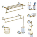 Wall Mounted Gold Bathroom Accessory Set 4 Piece Bathroom Hardware Set