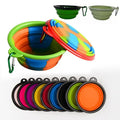 Portable Collapsible Dog Travel Bowl With Lid Outdoor Pet Feeding Water Bowl OEM Wholesale