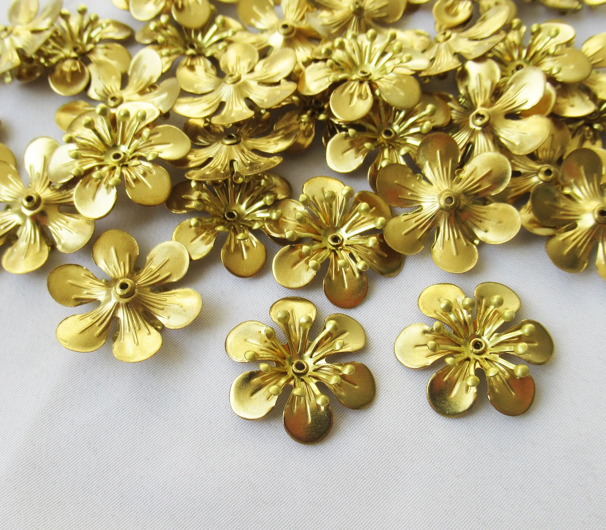 Begonia Brass Flower 22mm Decorative Floral Finding