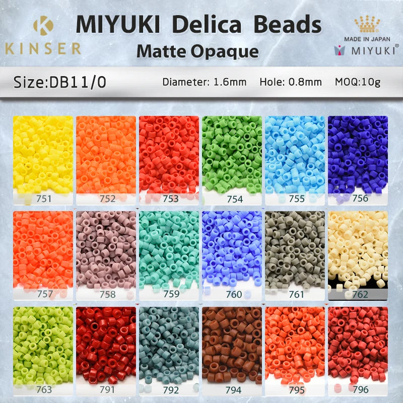 Miyuki Delica Beads 1.6 mm [21 Color Matte Opaque 2 ]10g Pack