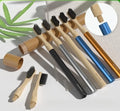 2025 Eco Friendly Charcoal Toothbrush Biodegradable Bamboo Hair Wide Toothbrush
