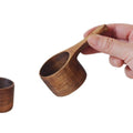 Free IANNA Logo Wholesale Modern Eco-Friendly Black Acacia Wood Coffee Tea Measuring Scoop Wooden Spoon Customized Logo From 1