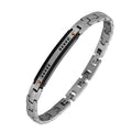 Xinyashang High-end Jewelry Supplier Stainless Steel Bracelets Black Zircon Engraved Designer Brand Men's Bracelets