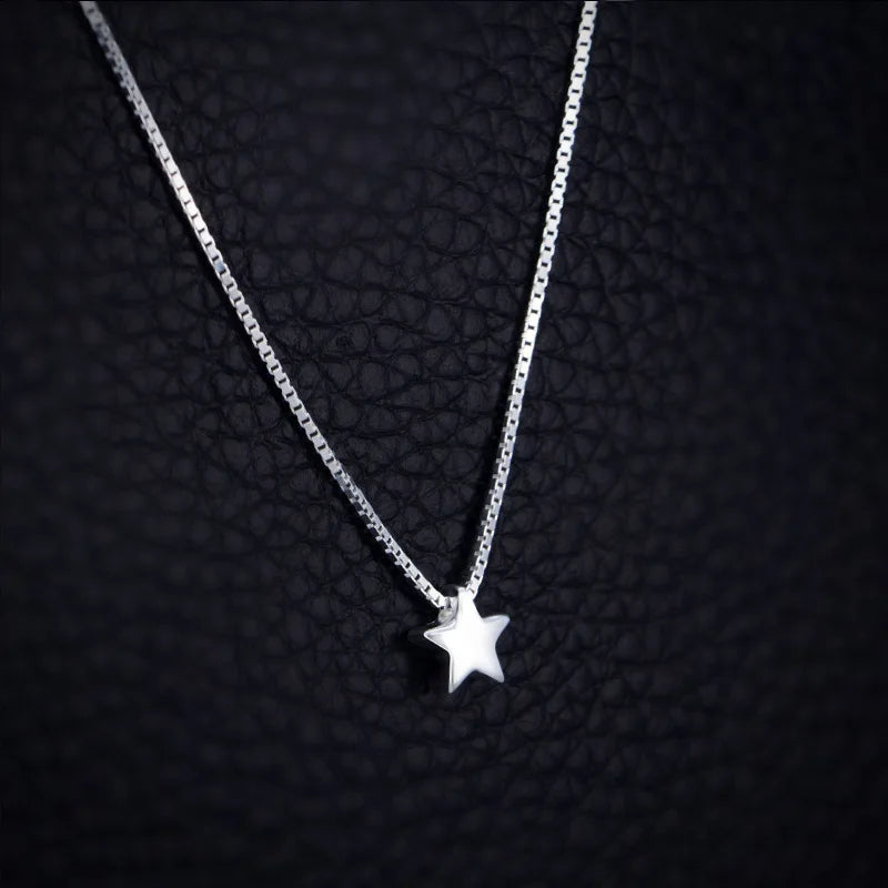Wholesale New Fashion Jewelry Chain 925 Silver Cute Star Necklace for Women MegaBDM