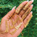 Hot Selling Hawaiian No Tarnish 316L Stainless Steel 18k High Gold Plated with Figaro Chains Name Necklace with Bracelet Set