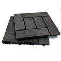 300x300 Outdoor Waterproof Square Brushed European WPC Wooden Deck Tiles Snap Deck Tile Click Interlocking