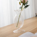 European Classics Style Transparent Nordic Glass Flower Vase