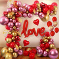 115pcs Valentine Backdrop Decoration Balloon Garland Arch Kits for Lovers Day Decor Balloons Photo Prop Valentine's Day Balloon