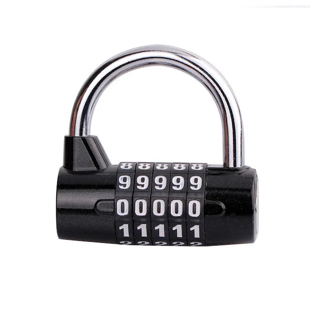 Modern 5-Digit Security Padlock for School Gym Outdoor Shed Locker Bike Case Luggage Combination Lock with High Security