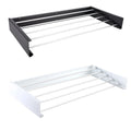 Dual-Tier Standing Type Iron Clothes Drying Rack Space-Saving Foldable Wall-Mounted Durable for Kitchen Use