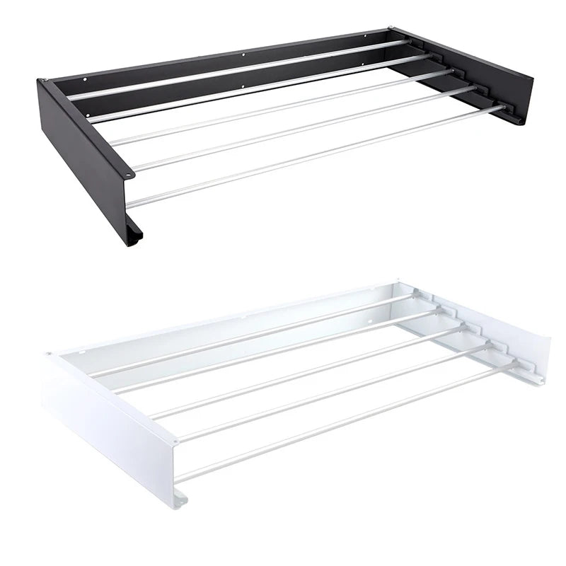Dual-Tier Standing Type Iron Clothes Drying Rack Space-Saving Foldable Wall-Mounted Durable for Kitchen Use