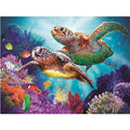 Diy Diamond Painting Sea Turtles and Fish Swimming in the Sea Paint by 5d Diamond Embroidery Home Decor Wall Art