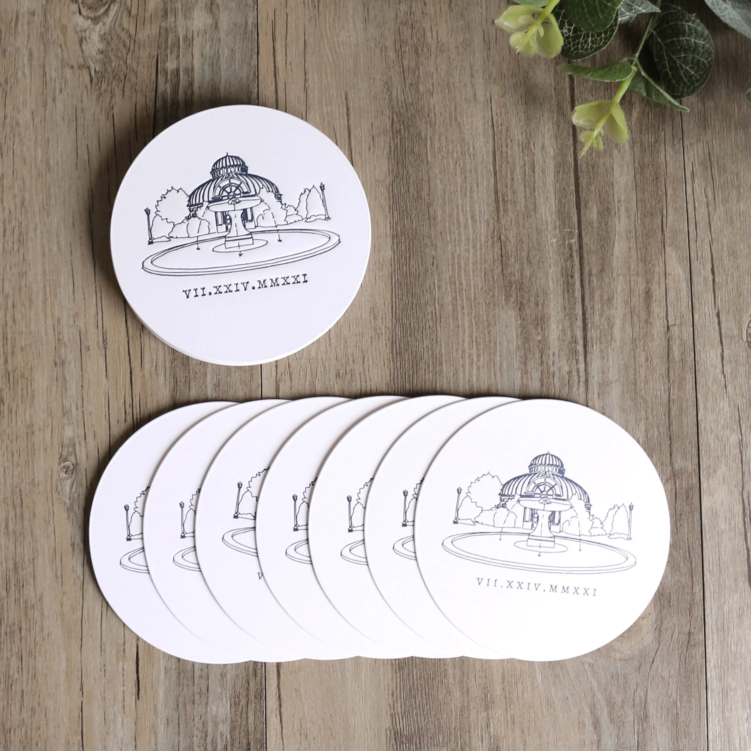 Paper Coaster Supplier Custom Round Paper Cardboard Drink Print Festival Celebrate Party Event