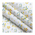 Cute Leaves Floral Digital Printing Crinkle Muslin Double Gauze Crepe 100% Organic Cotton Fabric Woven 120gsm for Clothing