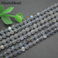 Wholesale Good Quality Natural Faceted Labradorite 4mm Round Shape Loose Beads for Women Men Jewelry Bracelet Necklace Making
