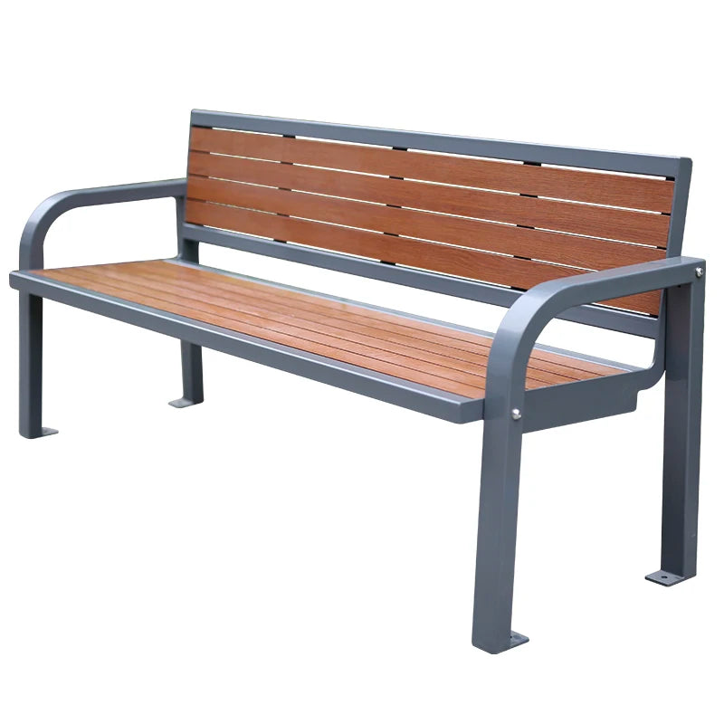 Outdoor Furniture Public Park Commercial Long Wooden Sitting Bench Seating Outside Garden Patio Reclaimed Wood Seat Benches
