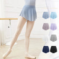 Women Ballet Skirts High Side Slit Dance Short Skirts Adult Soft Mesh Elastic Skirt