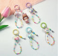 New Colored Glass Bead Blind Box MOE Chain Hand-painted Beaded Diy Hand-woven Pendant Accessory Keychain