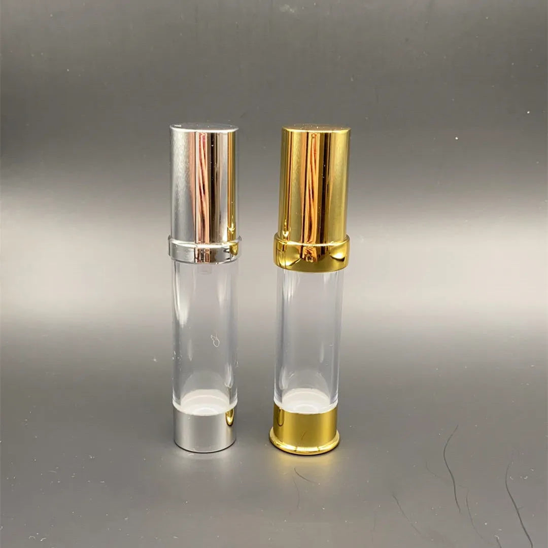 In Stock 15ml Gold Silver AS Plastic  Spray  Airless Pump Bottle