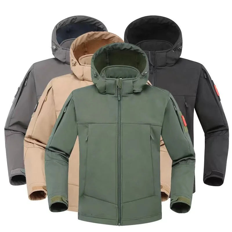 3 in 1 Soft Shell Outdoor Sports Hiking Running Fishing Waterproof Windbreaker Man Jacket Winter