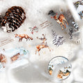 2M/Roll PET Tape Winter Scenery Series Recycled Stickers for DIY Handbook Decoration Water Activated Masking Use MegaBDM