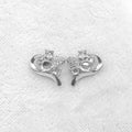 Sterling Silver 4mm+5mm Semi Mount Stud Earrings Empty Support Blank Claws Setting S925 Base Without Center Stone for DIY Inlay