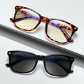 Hot Selling 2026 Fashion Retro Men Women Photochromic Anti Blue Light Glasses Square Computer Glasses Photochromic