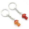 Wholesale Rose Quartz Amethyst Crystal Keychains Rings Natural Stone Jewelry Accessories with Metal Plastic Alloy Materials