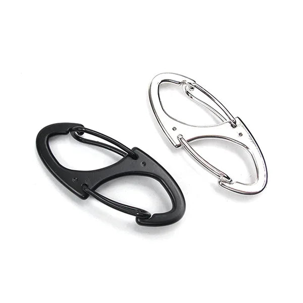 Alloy Tip 8-sharped Classic Mini Simple Spring Fob Quickly Hung Carabiner Keychain Type Fastener Buckle
