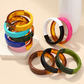 Wholesale Korean Style Colorful 2 Colors in One Chunky Wide clear Plastic Resin Acrylic Bangle Women Bangles Bracelet Supplier